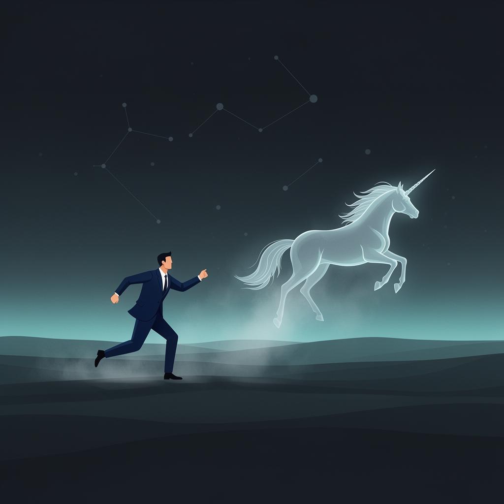 Editorial illustration for: Unicorn projects — and why most transformation programmes never become real