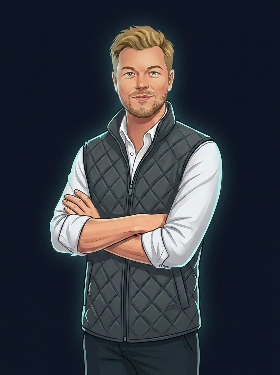 Stylised full-body avatar of Colin Kerr, co-founder of opmodal